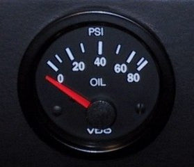 VDO Vision Gauge with Black Bezel